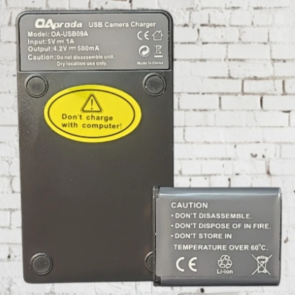 QAproda Digital Video Battery And Micro USB Charger Set